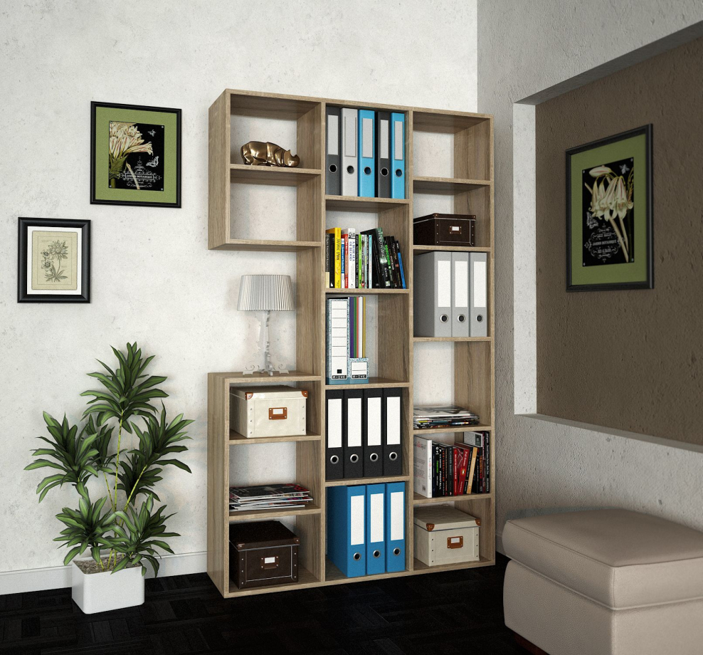 Стеллаж Рикс-1 дуб молочный