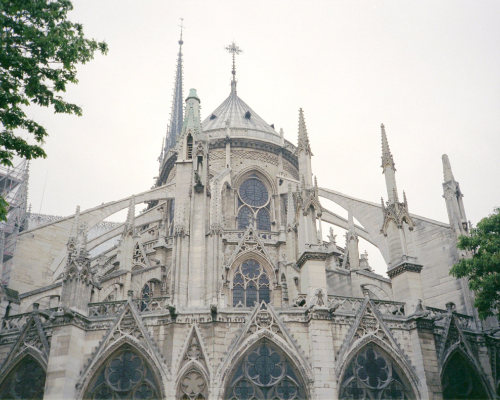 Собор Парижской Богоматери контрфорсы