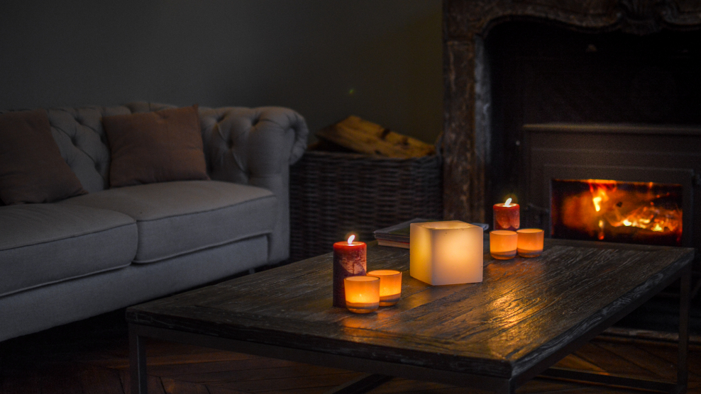 Камин вечер