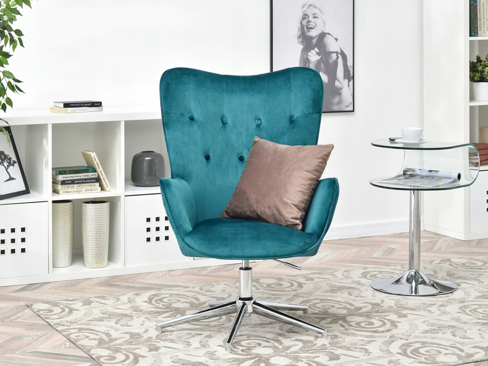 Бирюзовое кресло в гостиную