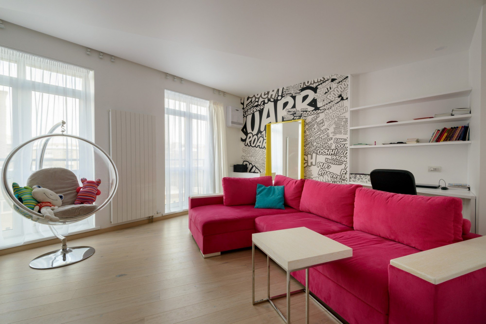 Яркие акценты в интерьере