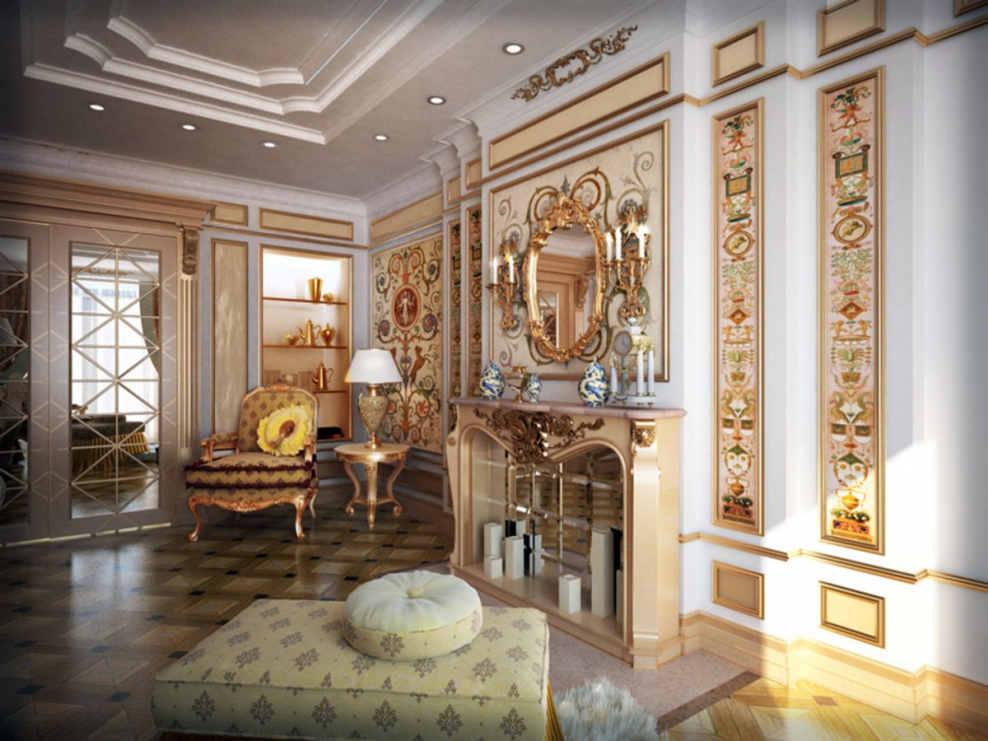 Интерьер в стиле Ренессанс в современной квартире