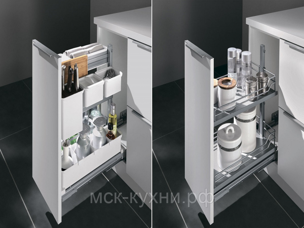 Выдвижная бутылочница 200мм колонна