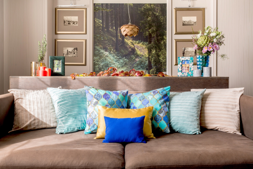 Декоративные подушки в интерьере