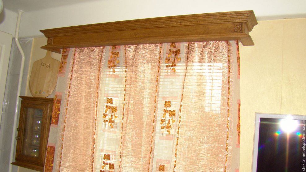 Карнизы для штор потолочные деревянные