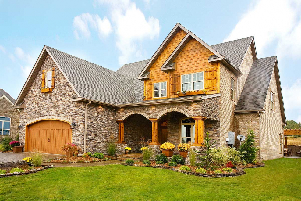 Крафтсман стиль загородный дом