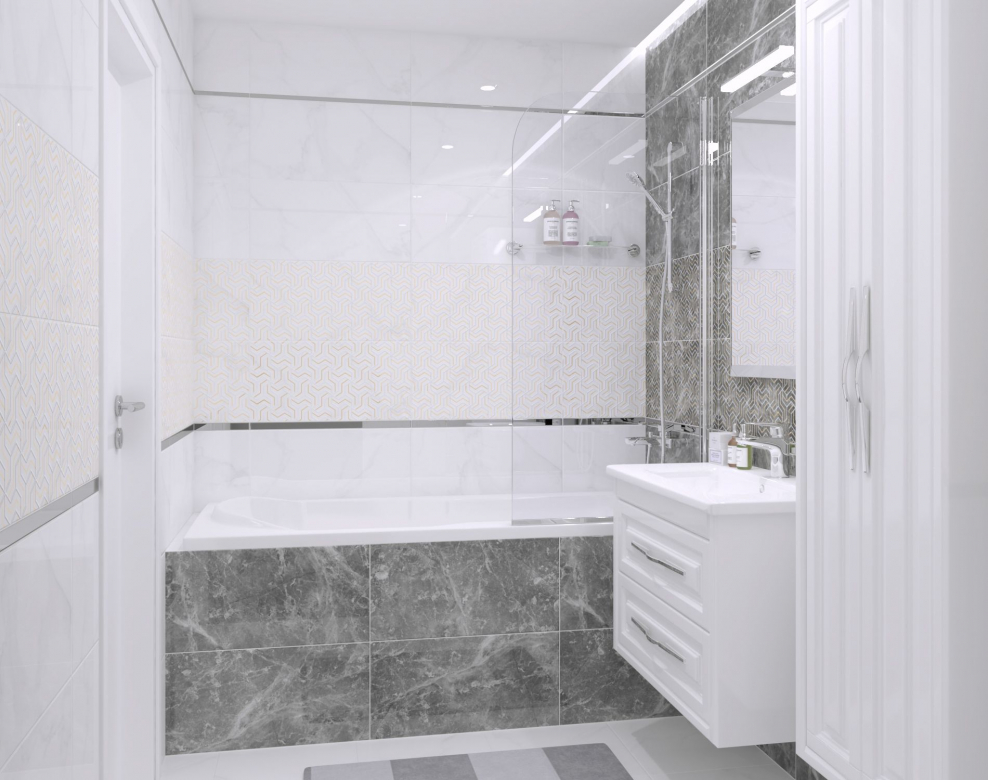 Плитка laparet Crystal белая 30 60