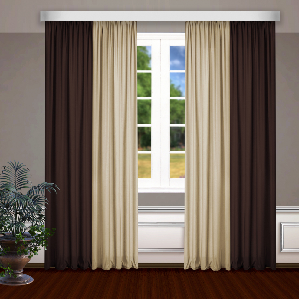 Комплект штор "Жорж", песочно-бирюзовый,