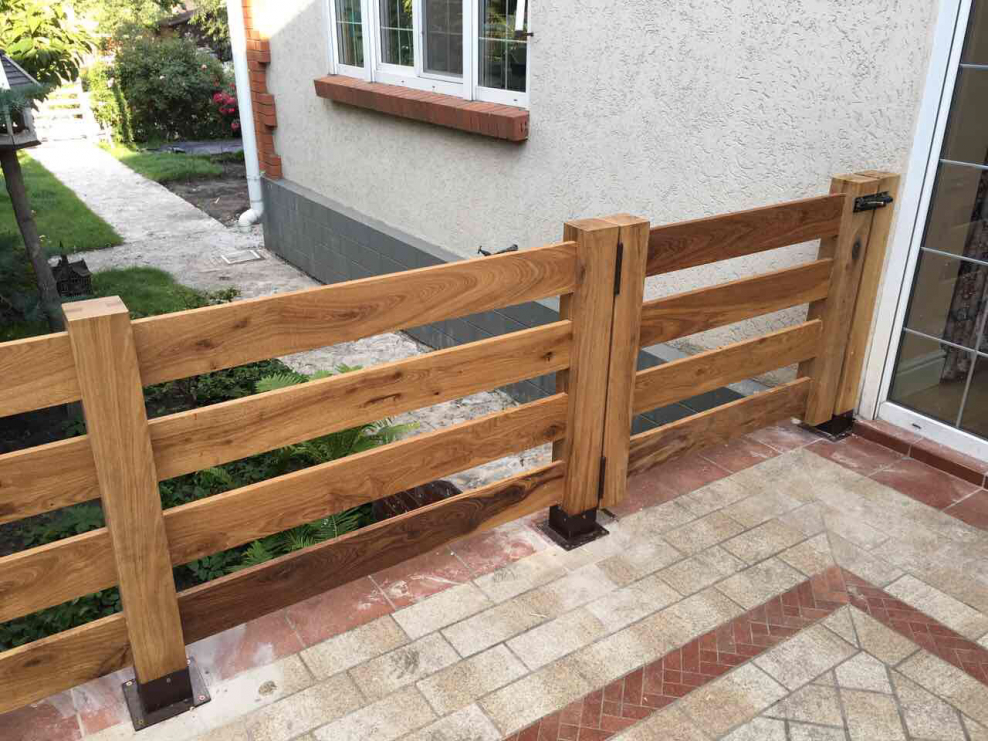 Горизонтальное деревянное ограждение