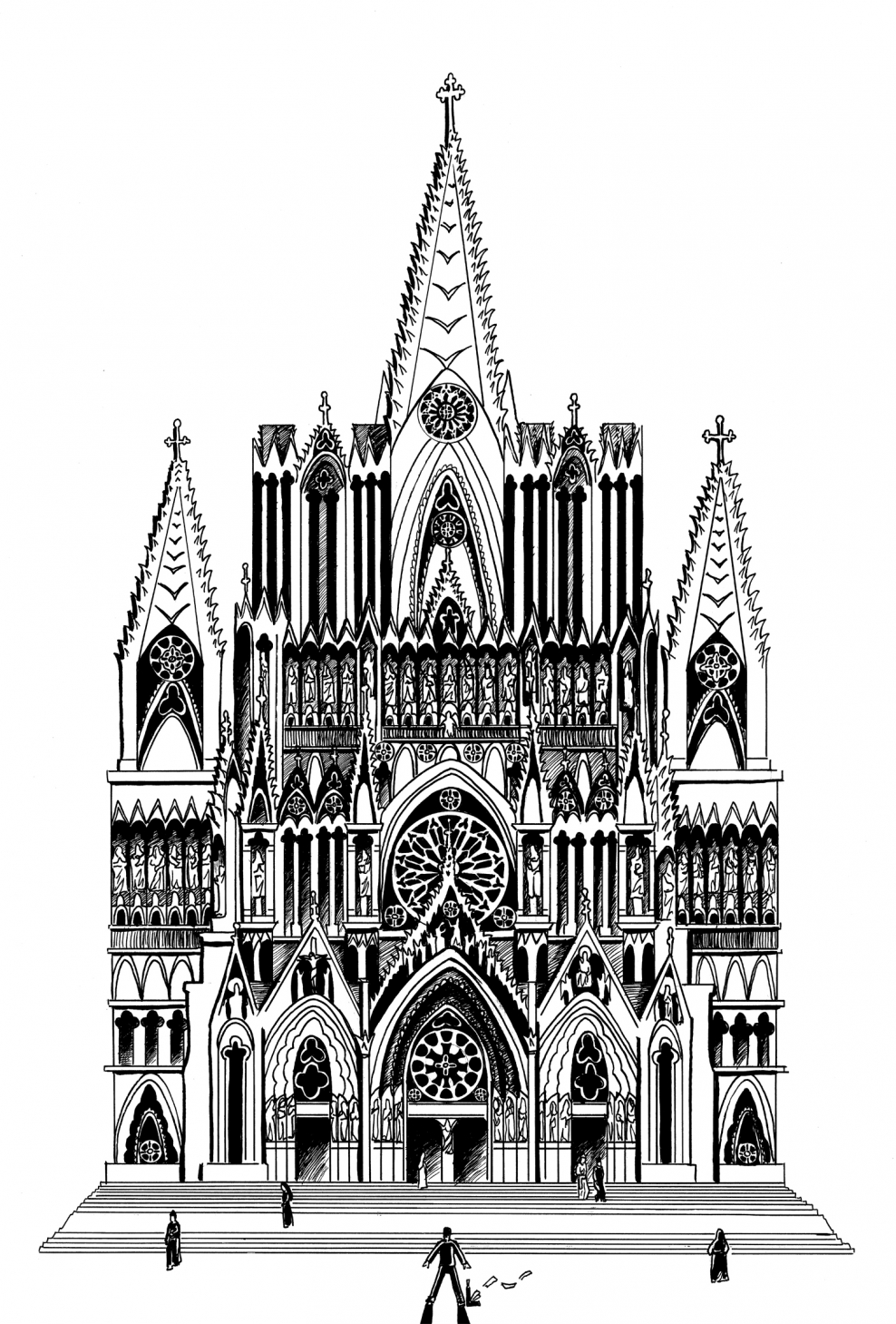 Готика архитектура скетч
