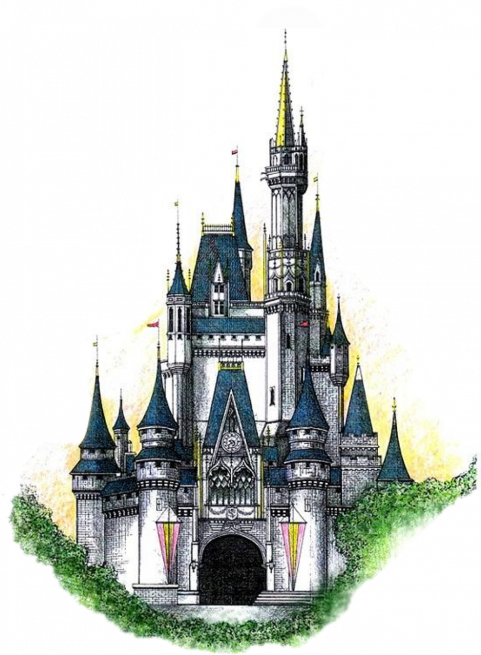 Замок эскиз тату