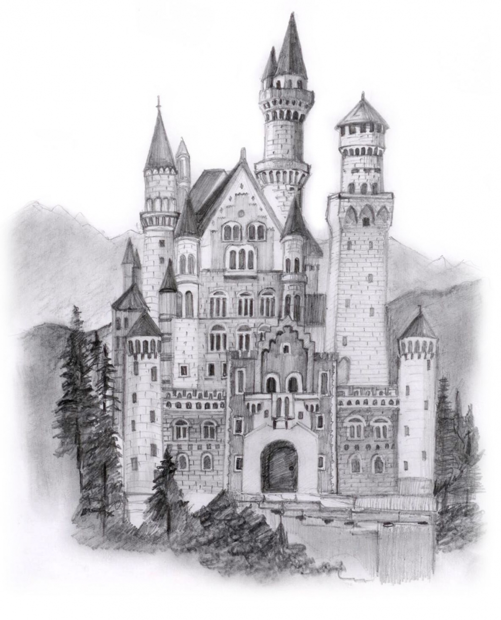 Шартр Готический собор Графика