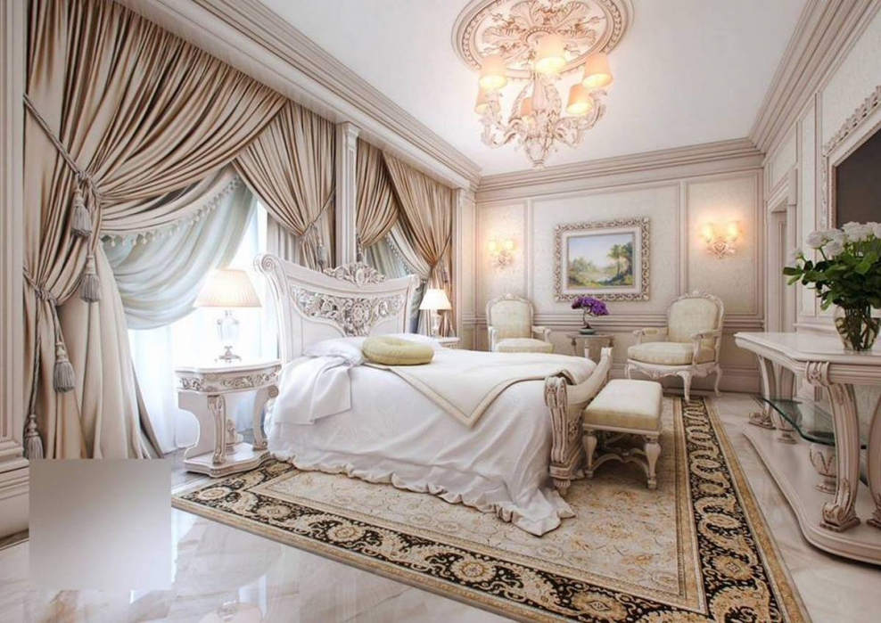 Роскошная спальня в классическом стиле