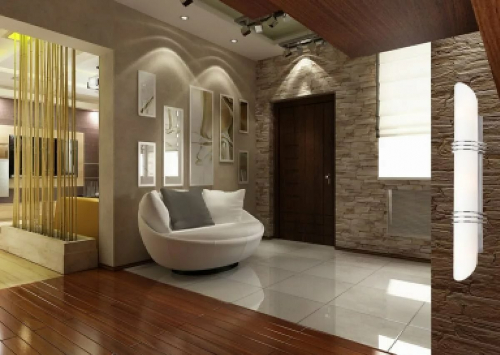 Интерьер холла в частном доме