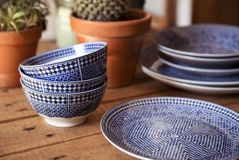 Посуда в стиле индиго