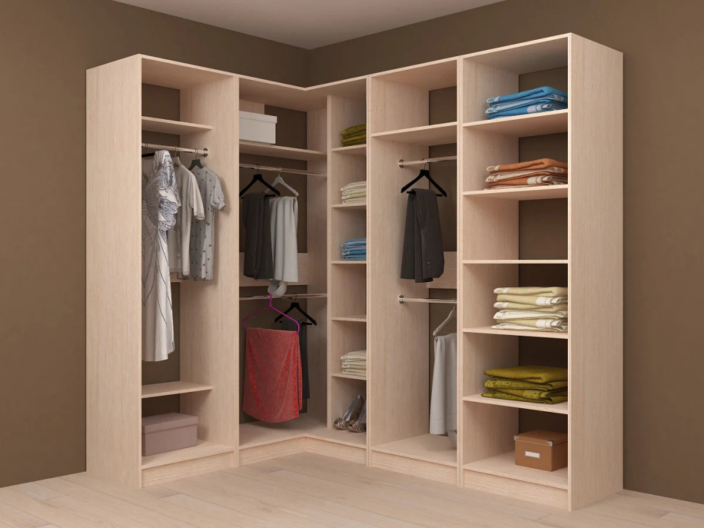 Проект угловой гардеробной