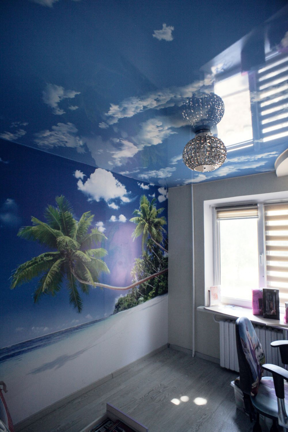 Натяжной потолок облака