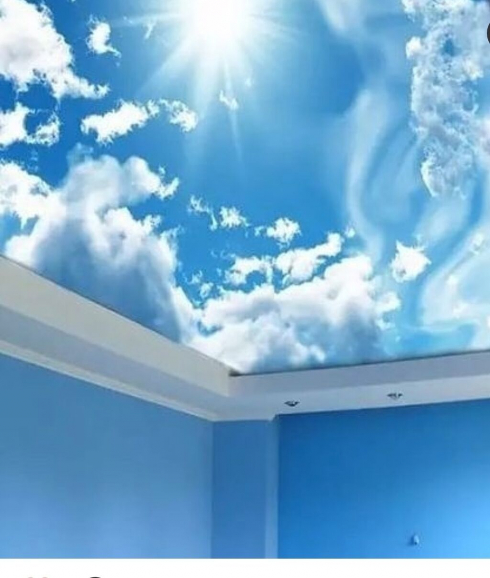 Натяжной потолок облака