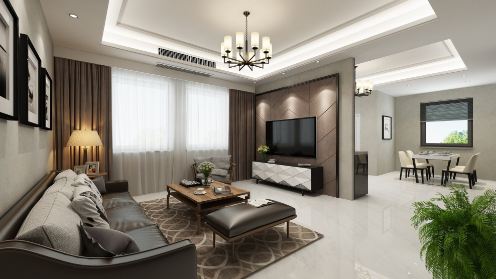 Гостиная в кофейном цвете