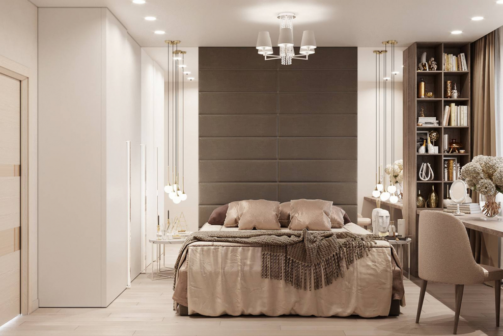 Бежевый цвет стен в интерьере