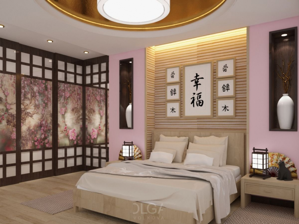 Маленькая спальня в японском стиле