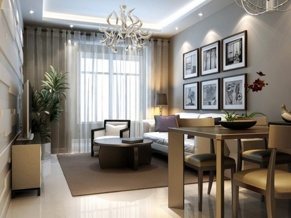 Гостиная с обеденным столом