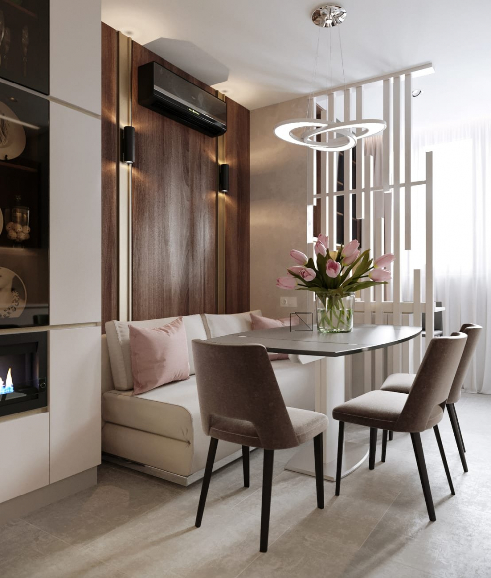 Гостиная с обеденной зоной