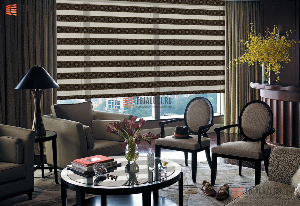 Плиссе на окна в интерьере