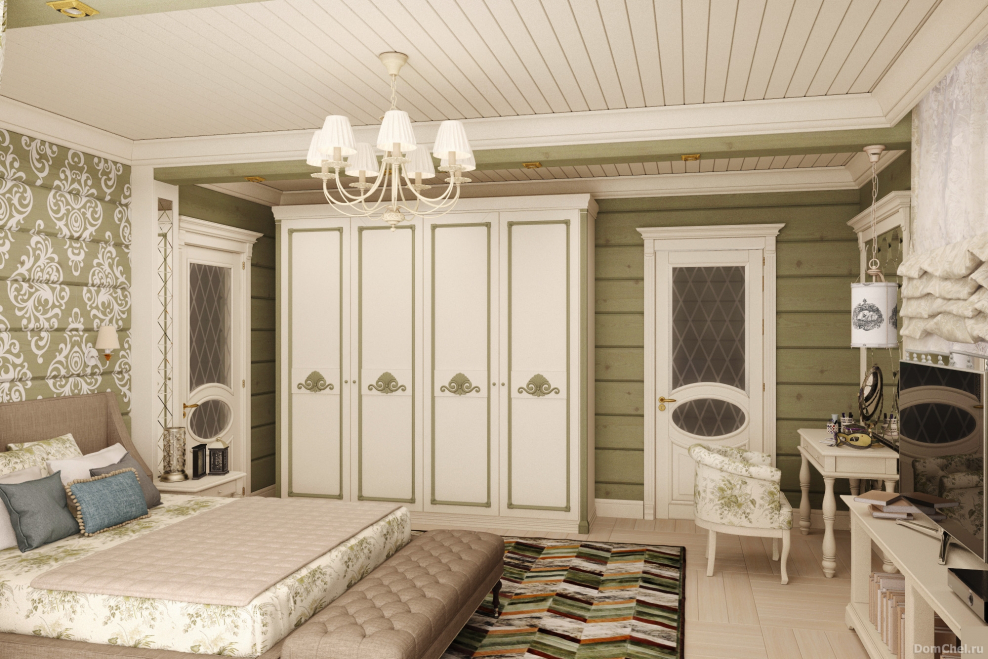 Прованс в интерьере деревянного дома