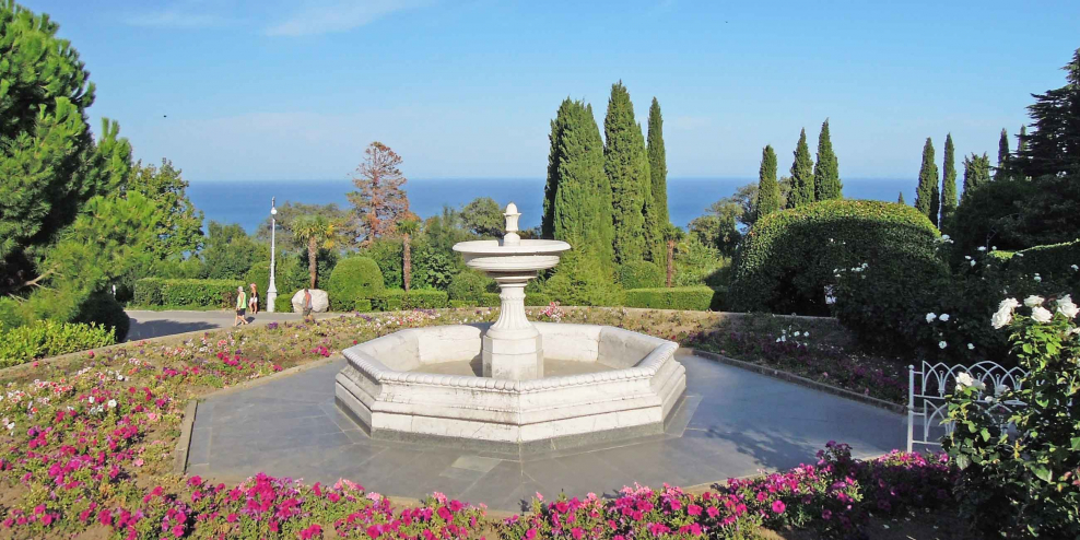 Платан у церкви в Ливадийском парке