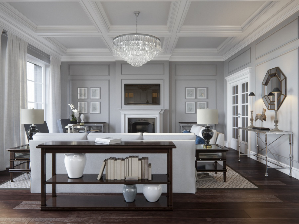 Гостиная американская Неоклассика