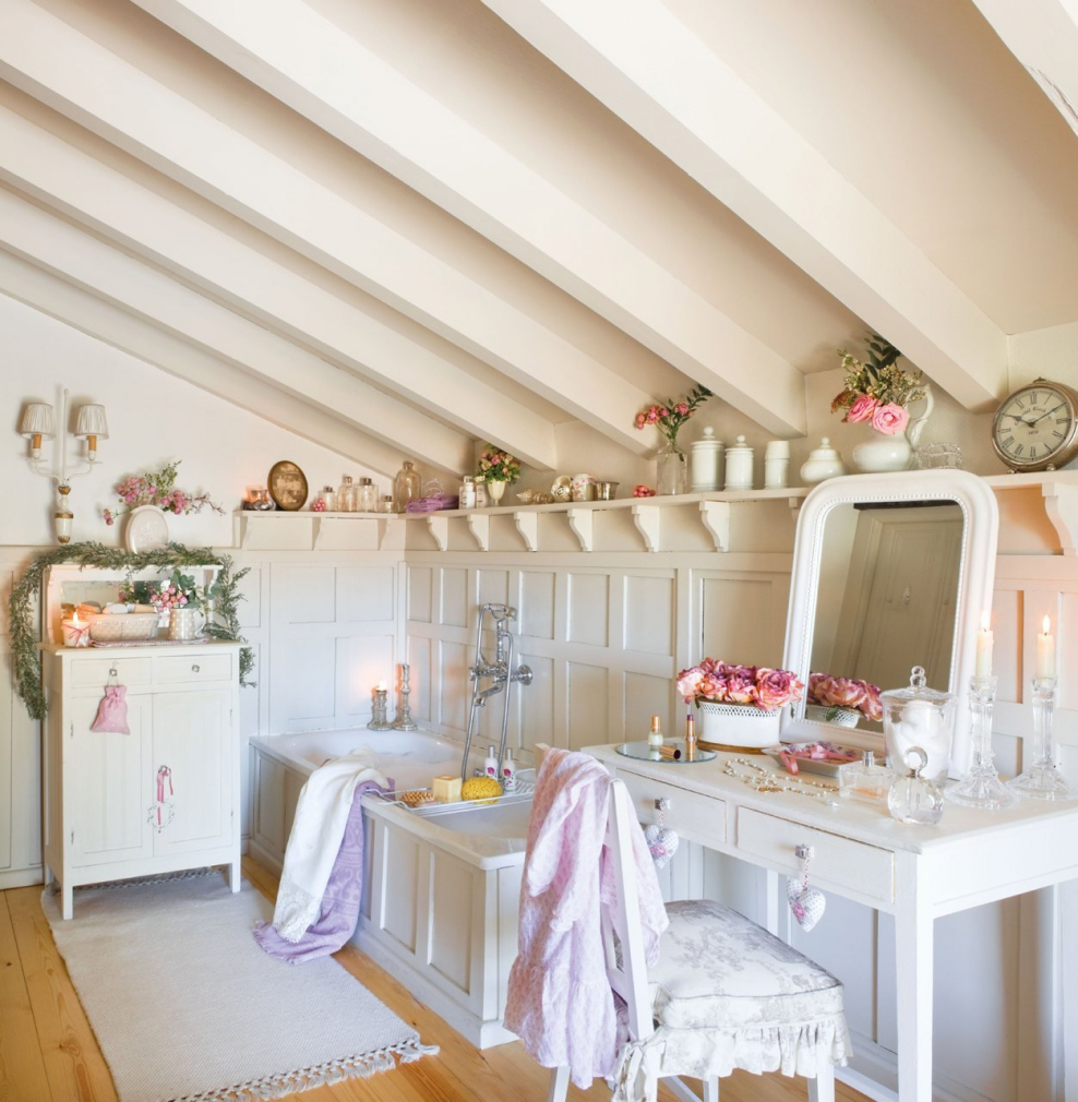 Интерьер загородного дома в стиле шебби Шик