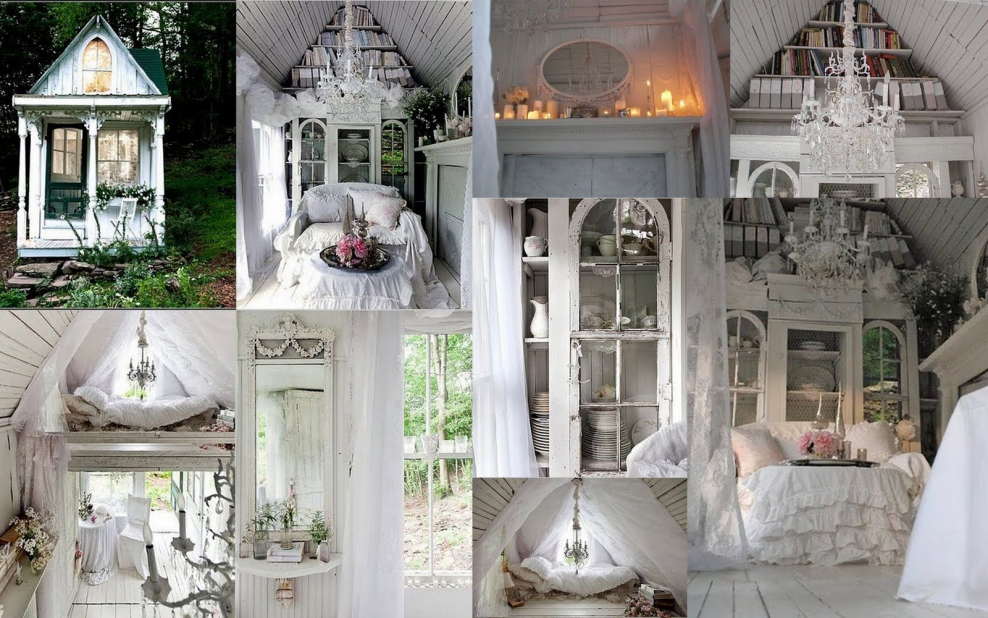Интерьер беседки в стиле шебби Шик