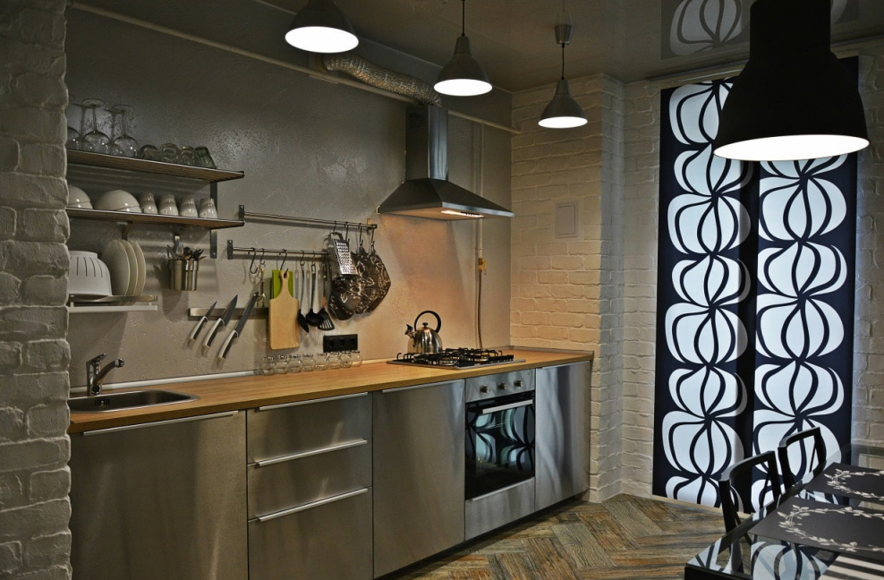 Декоративная штукатурка на кухне