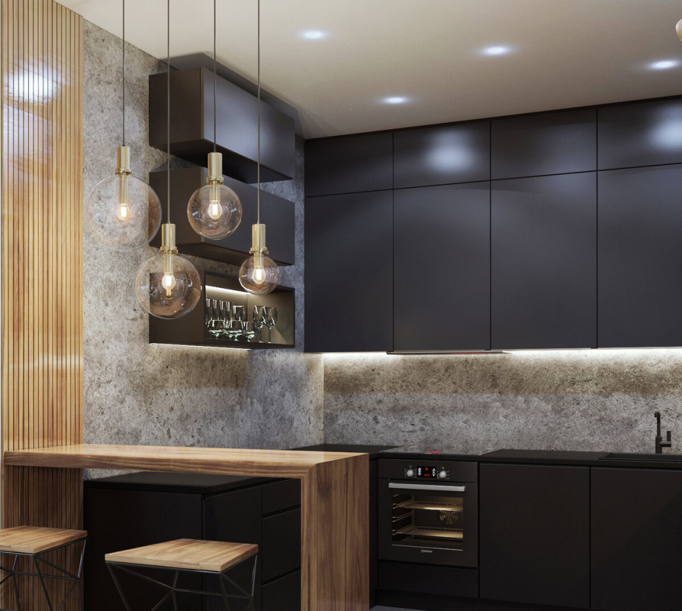 Венецианская штукатурка на фартук