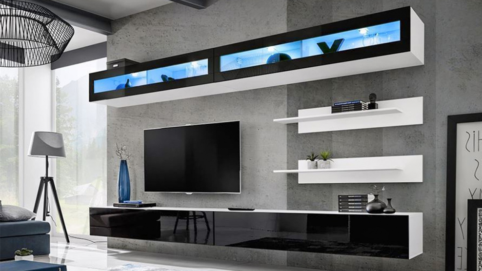 Стенка в гостиную в современном стиле