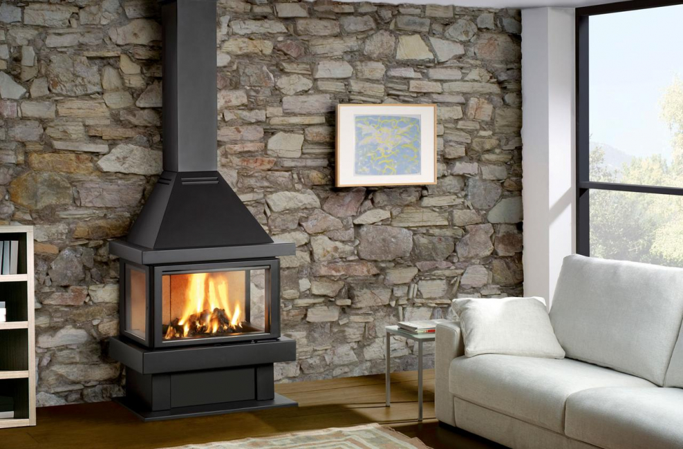 Стальной камин Rocal Barbara 90