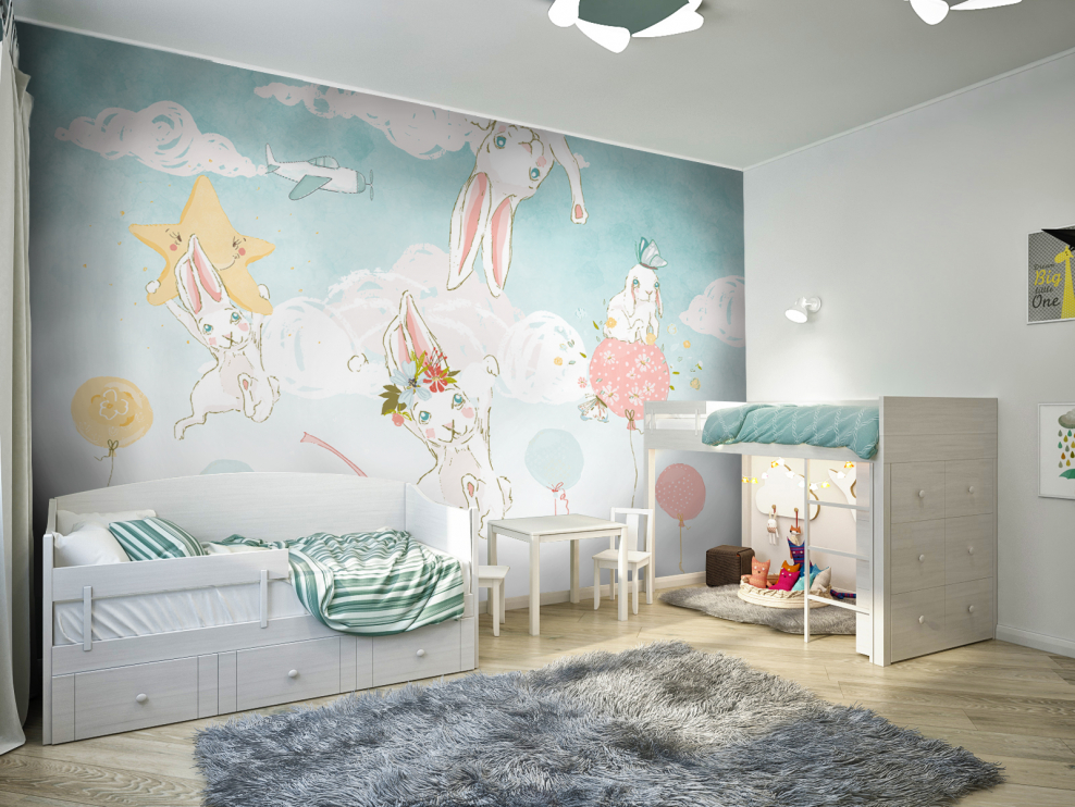 Детская в мятных тонах
