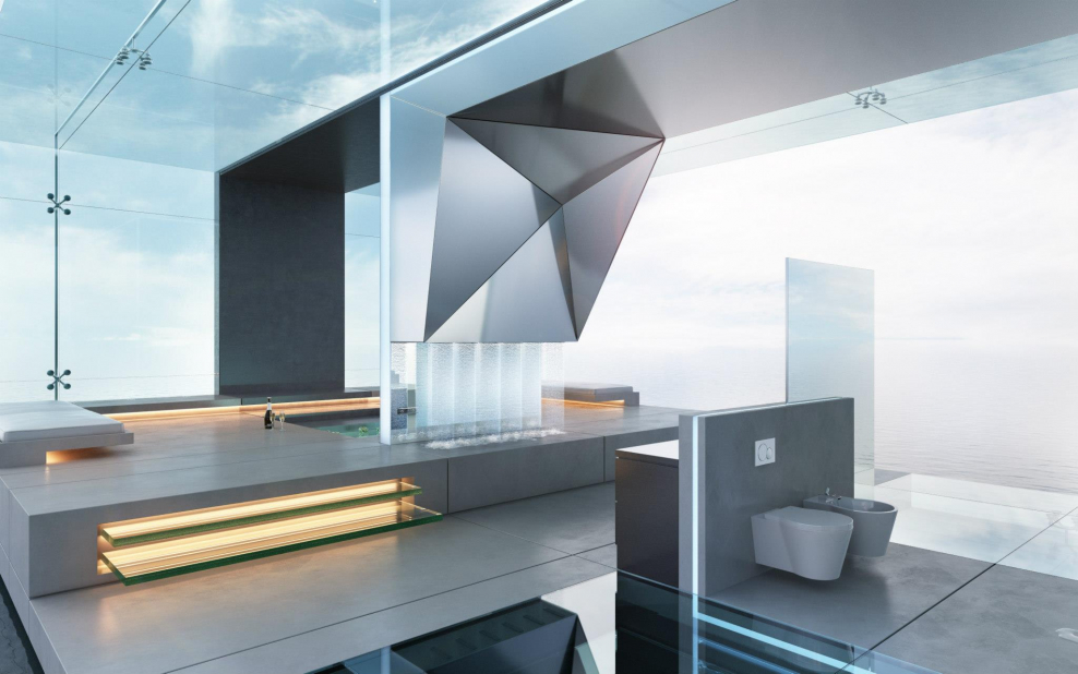 Современный технологичный интерьер