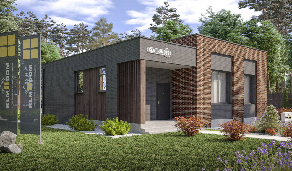 Проект флетхауса с плоской кровлей