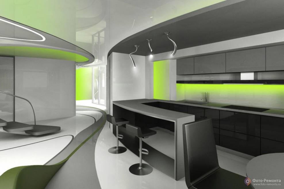 Интерьер кухни будущего
