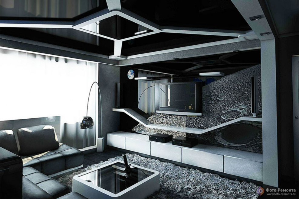 Мужская комната в стиле Хай тек