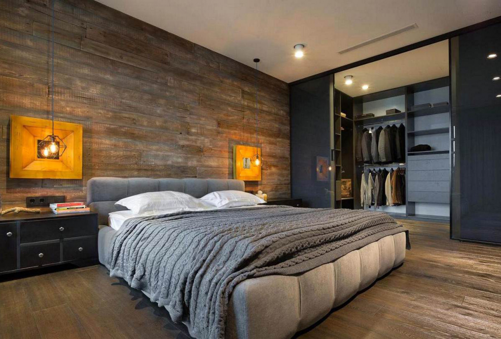 Интерьер мужской спальни