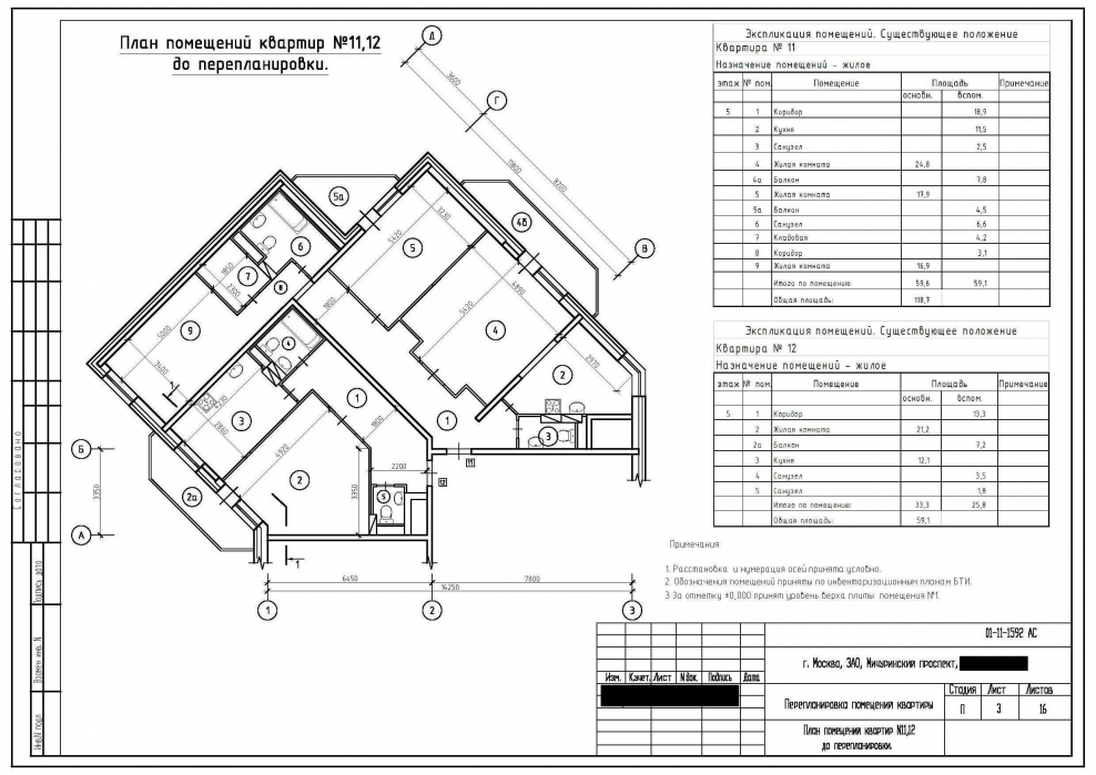 Обозначение площади помещения на чертежах