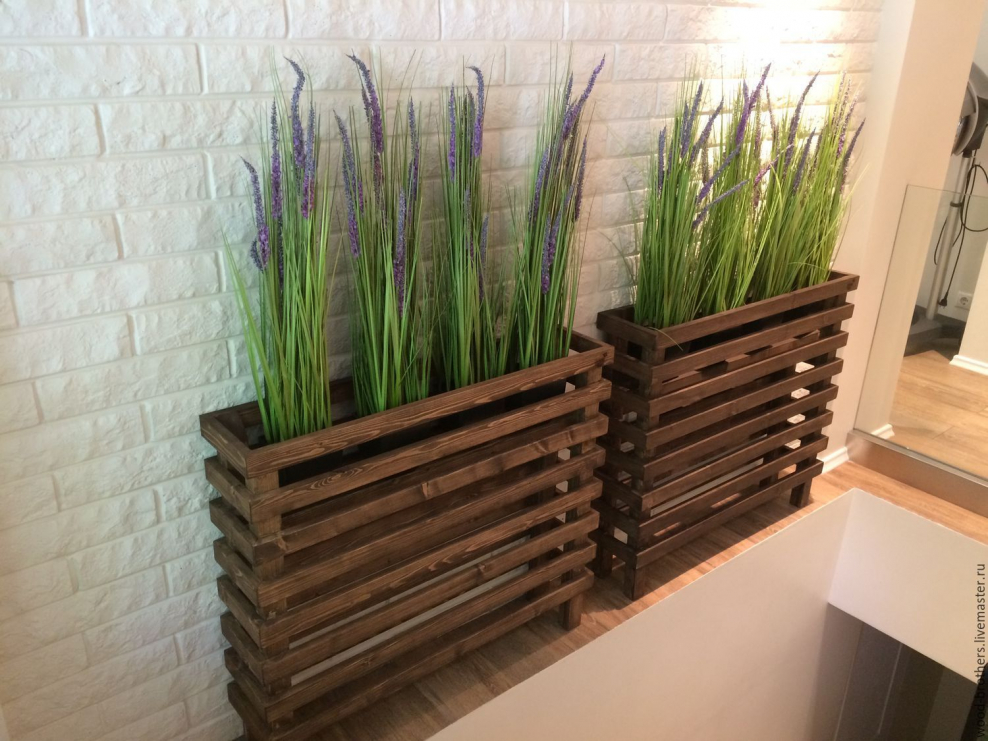 Деревянные кашпо