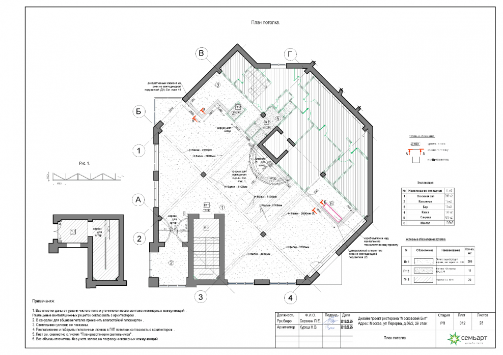 Рабочие чертежи дизайн интерьера