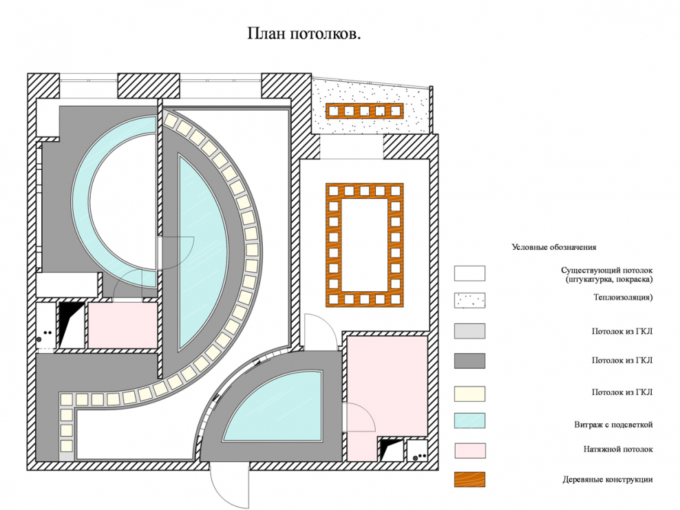 План потолков дизайн проект