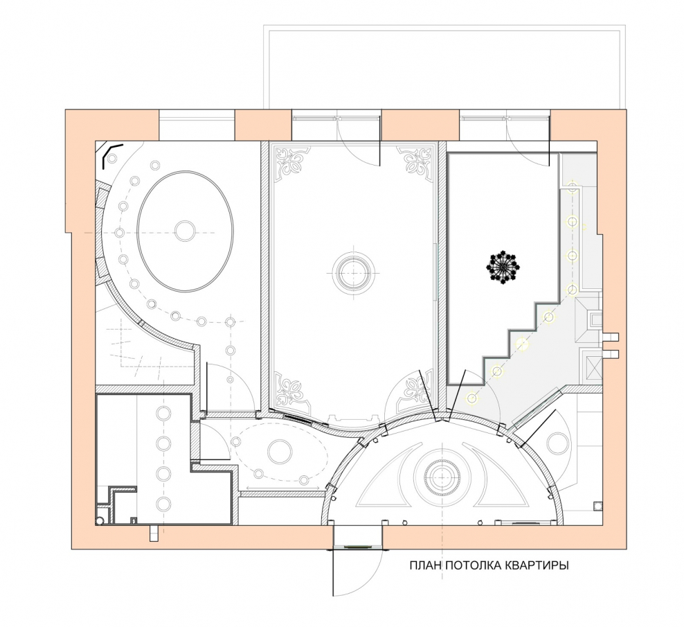План потолка с размерами