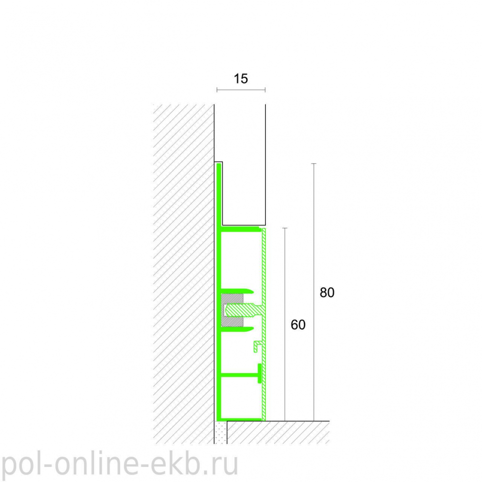 Скрытый плинтус Юнион
