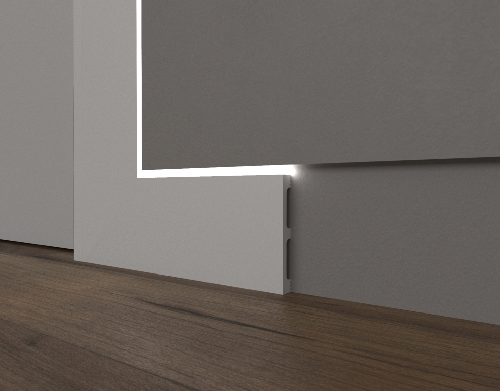 Алюминиевый плинтус Fezard Alp-g80